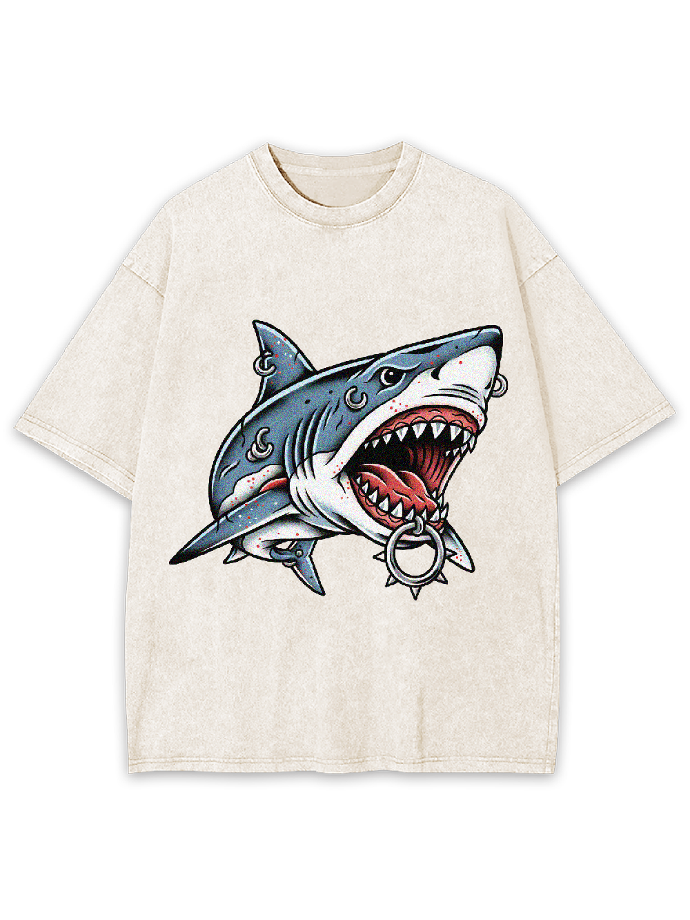 Punk Shark Washed Tshirt