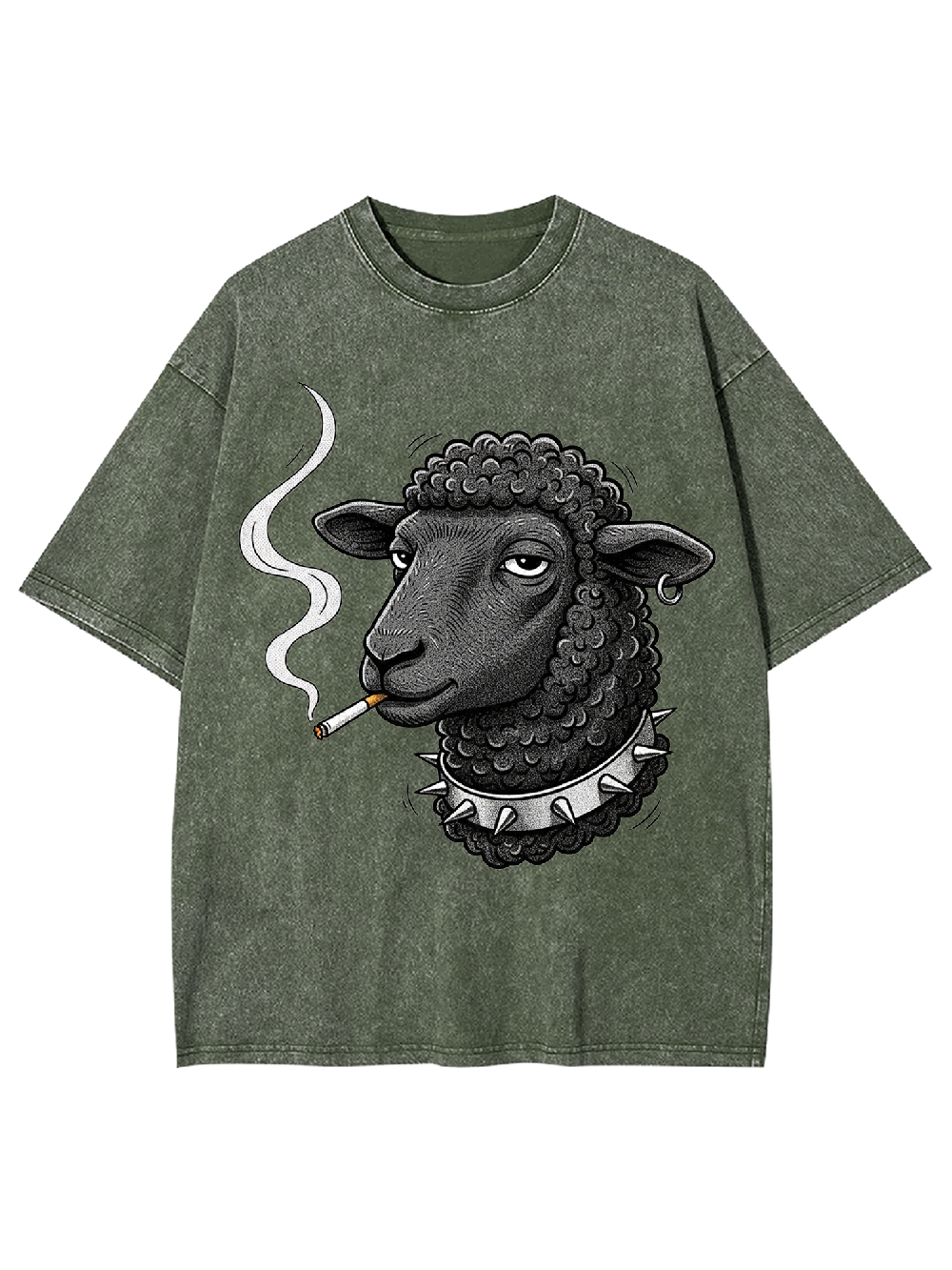 Smoking Black Sheep Washed Tshirt