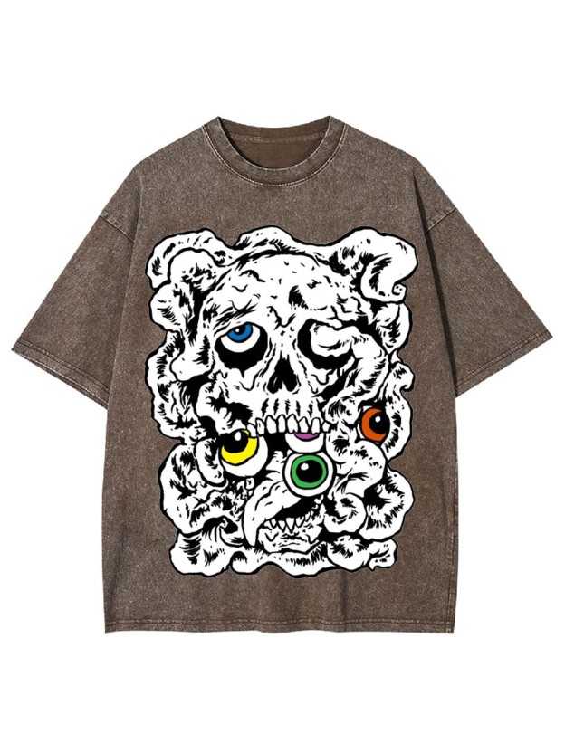 CHAOTIC SKULL WASHED TSHIRT