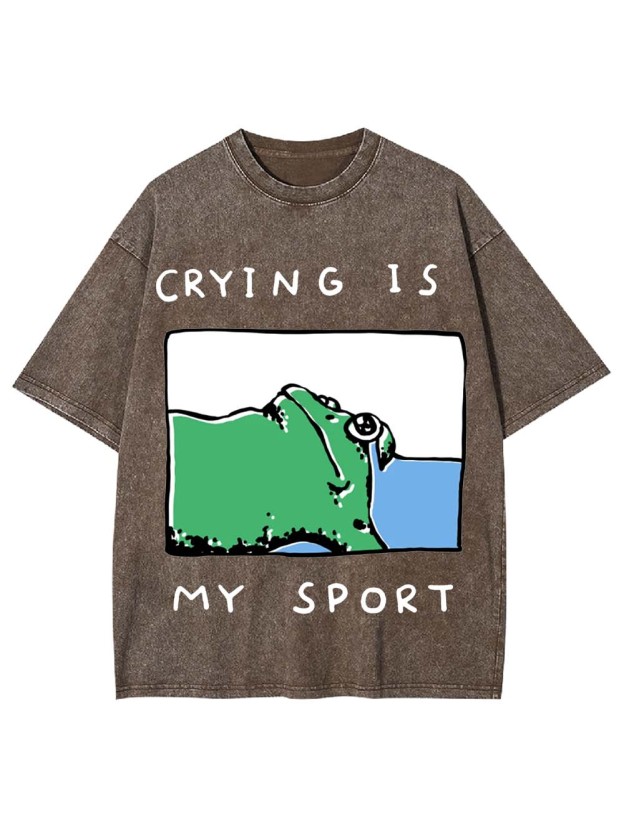 Crying Is My Sport Washed Tshirt