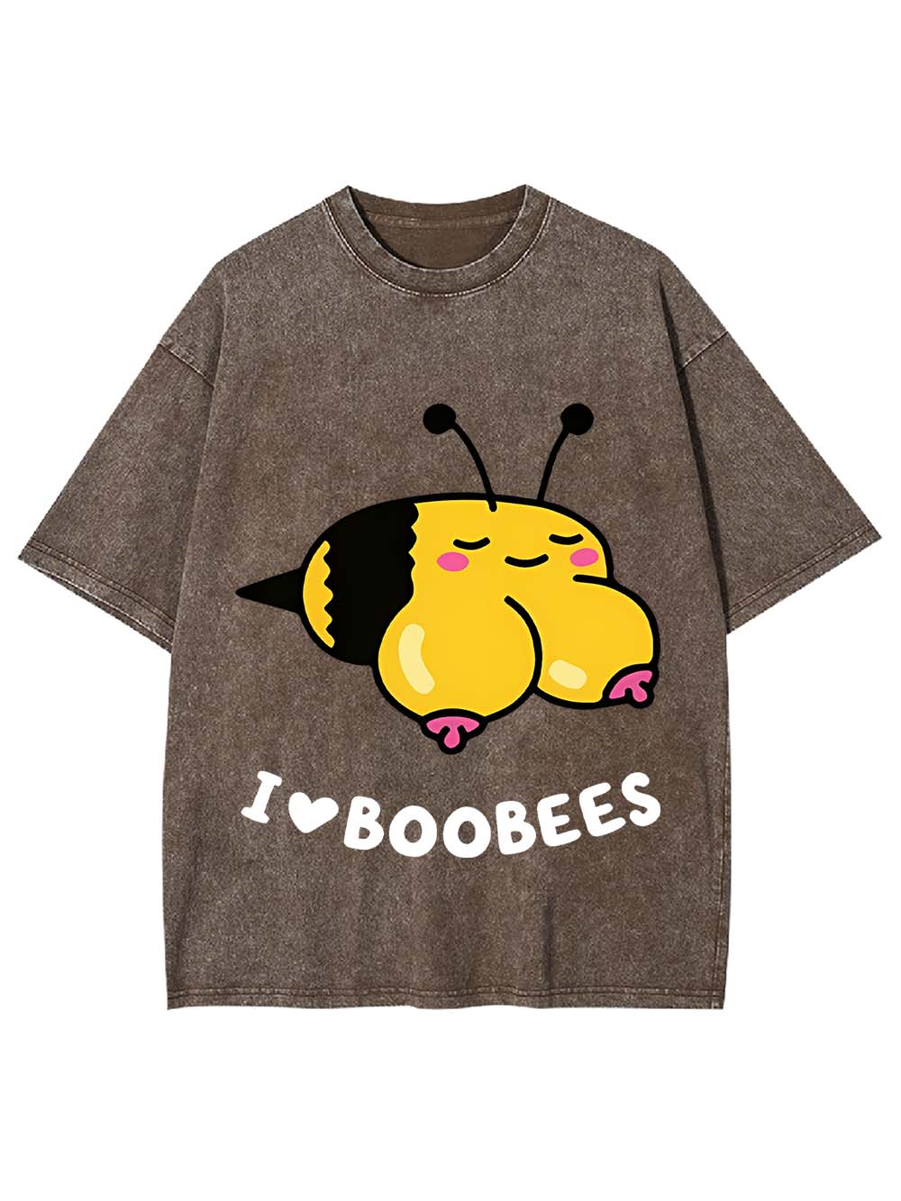 I Love Boobees Washed Tshirt