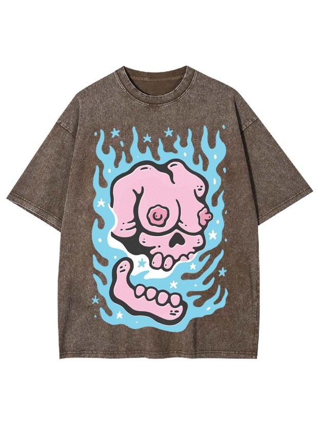 BURNING WASHED TSHIRT
