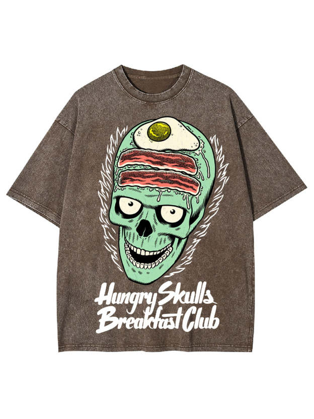 Hungry Skull's Breakfast Club Washed Tshirt