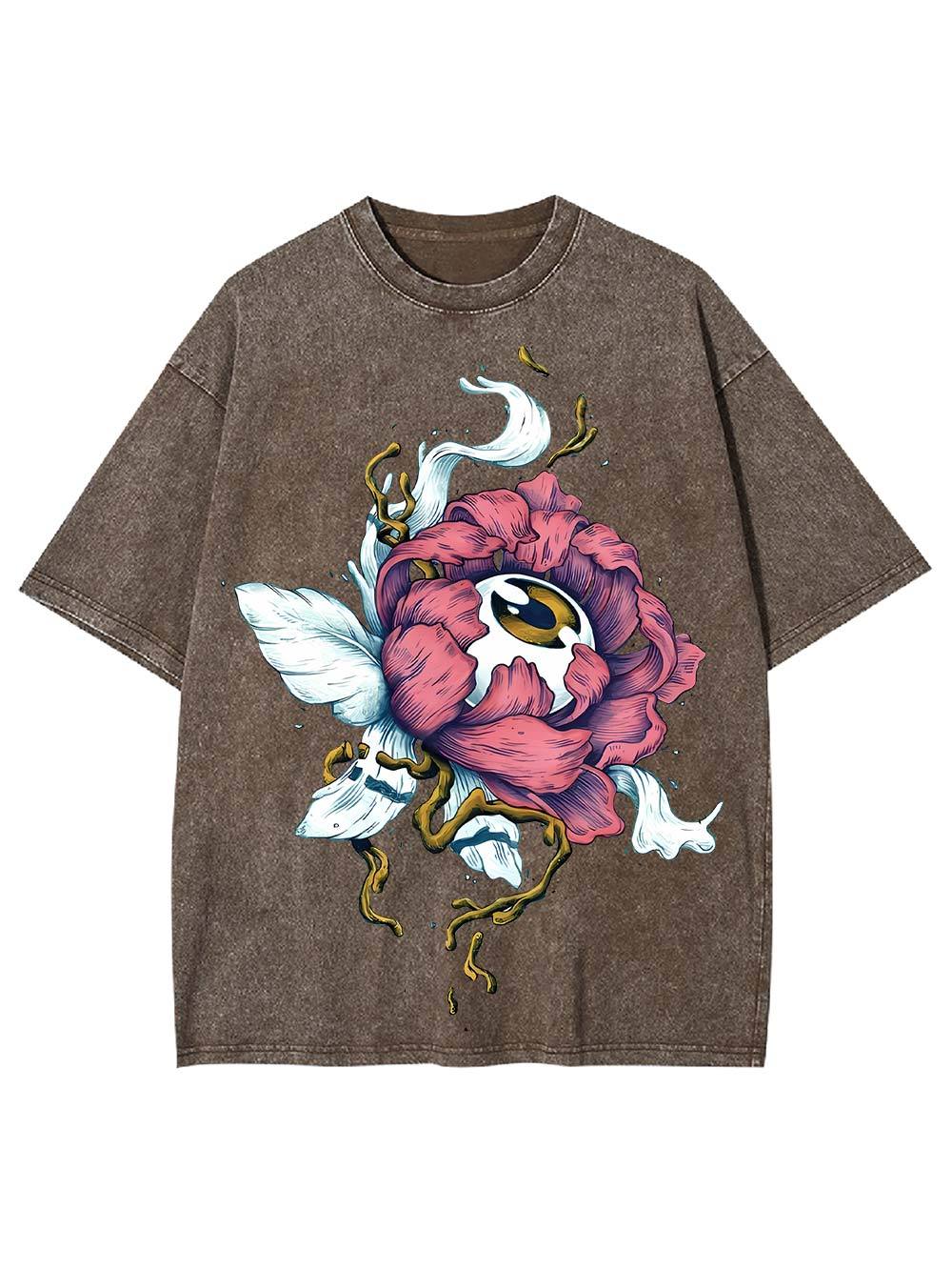 Floral Eye Fusion Washed Tshirt