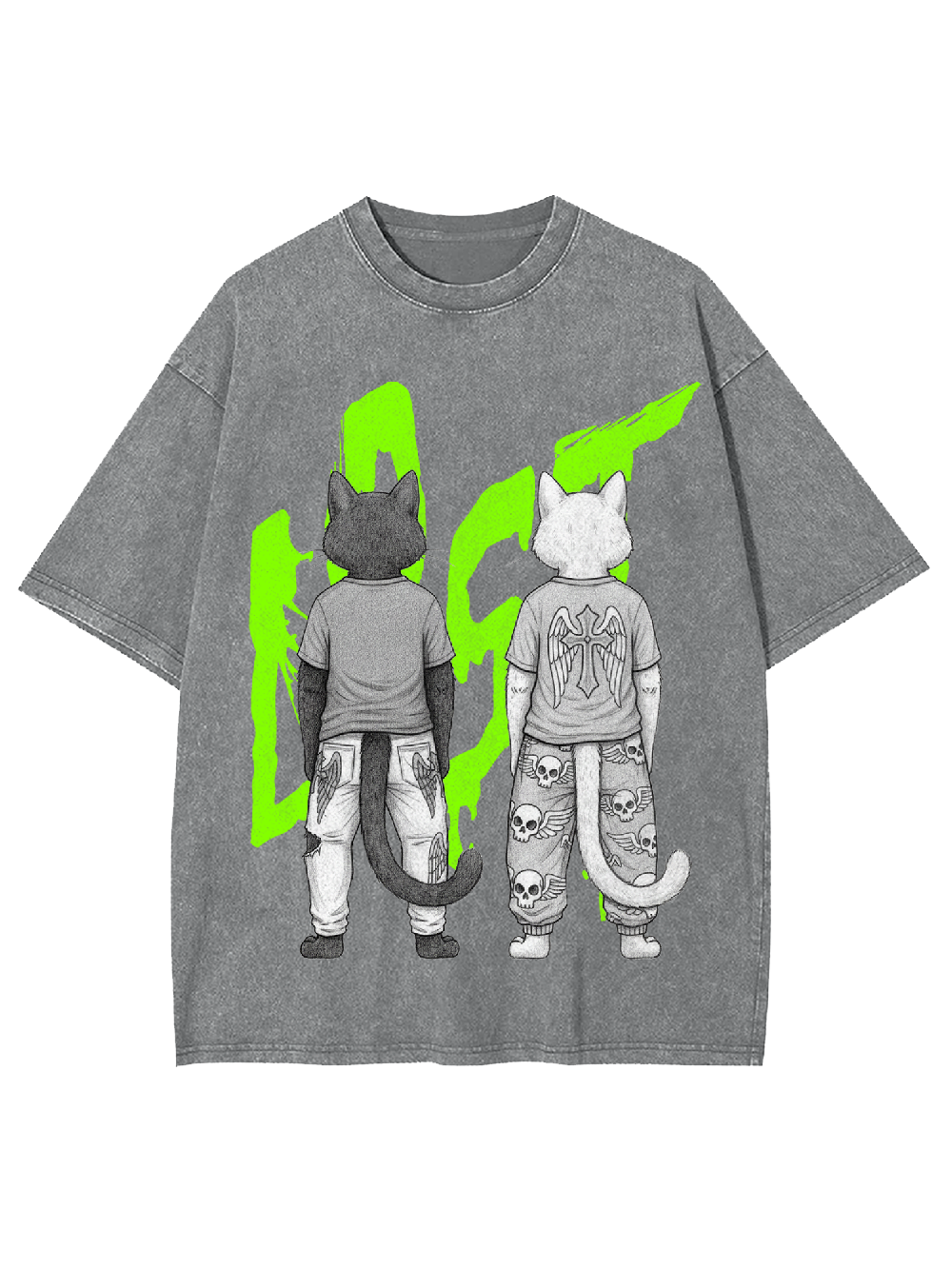 Two lost cats Washed Tshirt