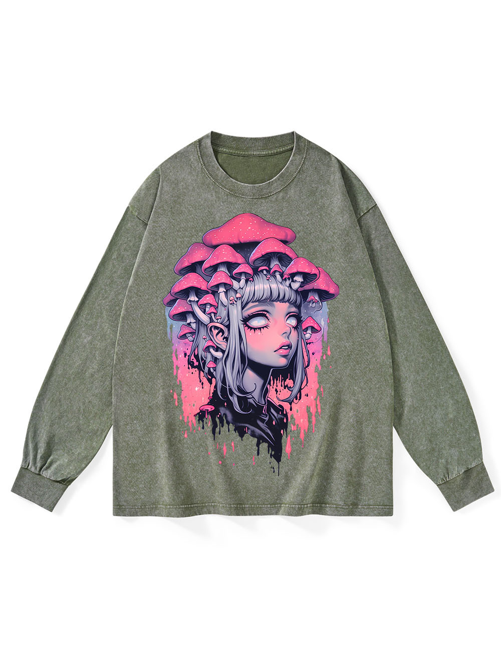 Fungal Reverie WASHED LONG-SLEEVE TSHIRT