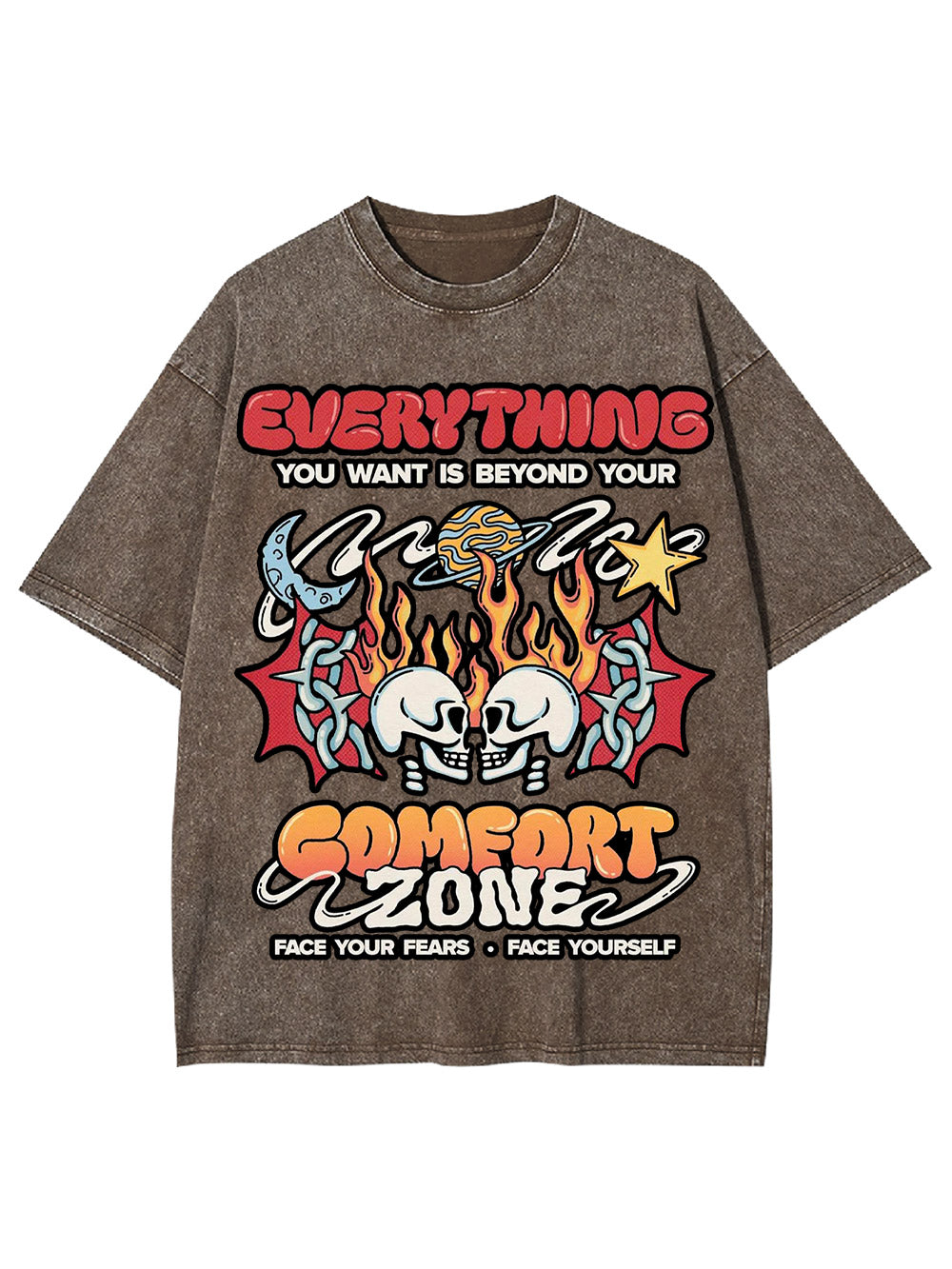Face Your Fears. Face Yourself Washed Tshirt