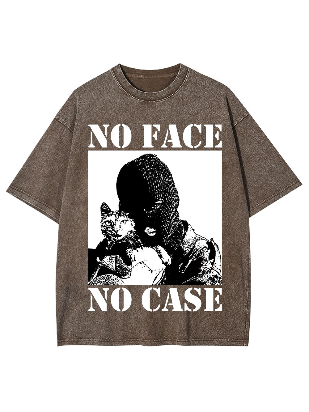 No Face No Case Washed Tshirt