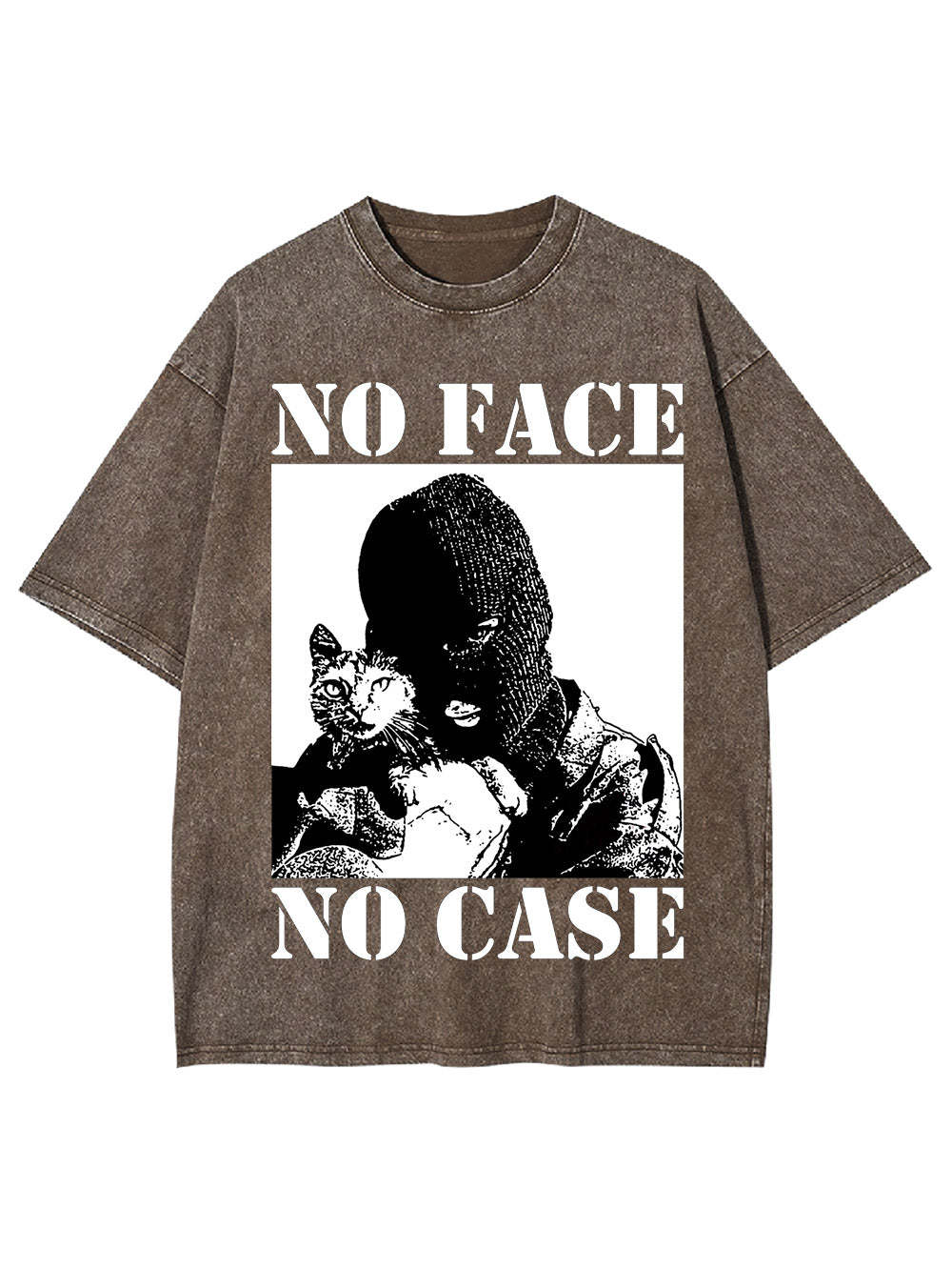 No Face No Case Washed Tshirt