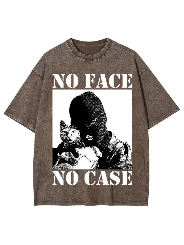 No Face No Case Washed Tshirt