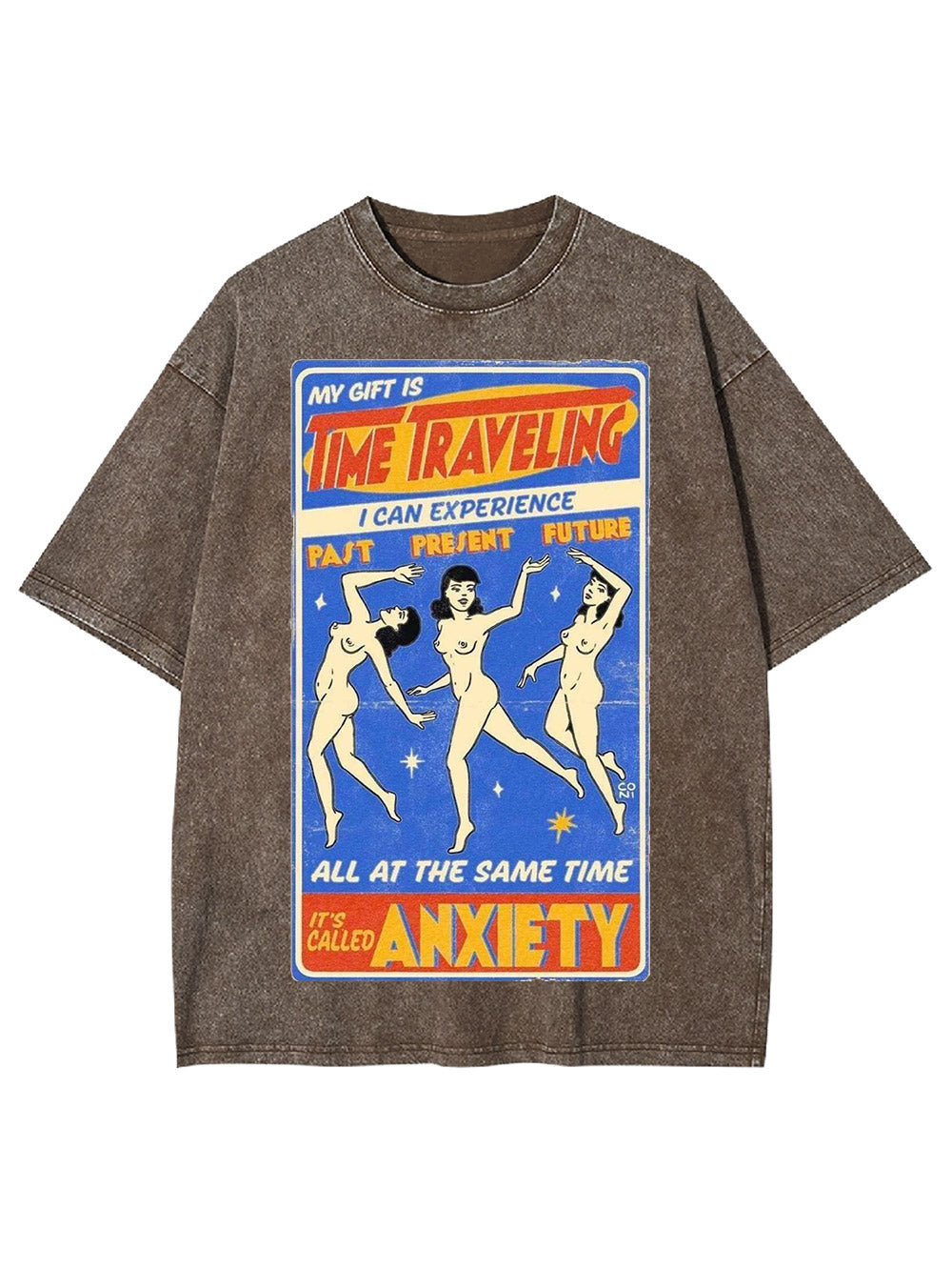 Time Traveling Anxiety Washed Tshirt