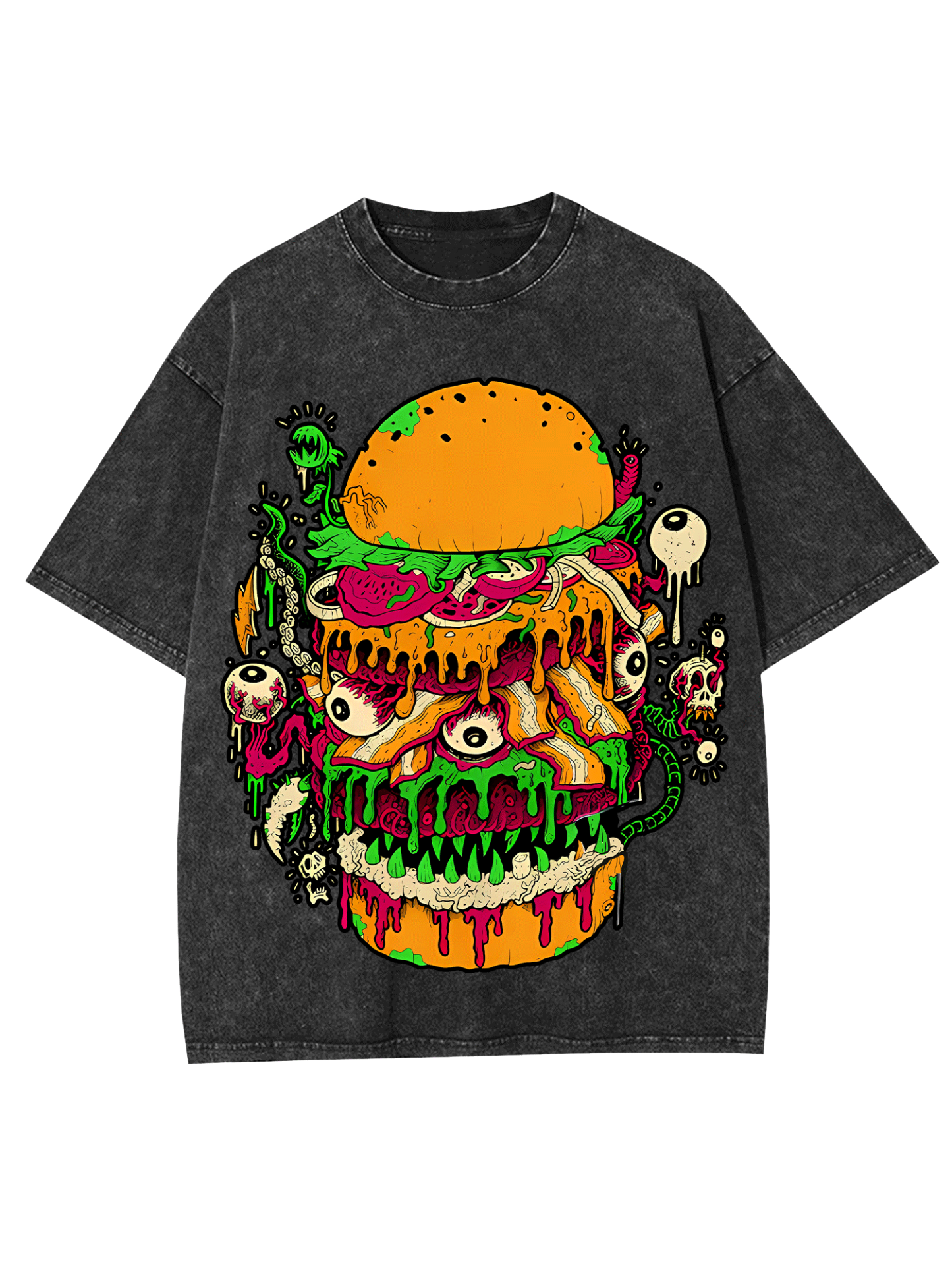 Monster Burger Frenzy Washed Tshirt