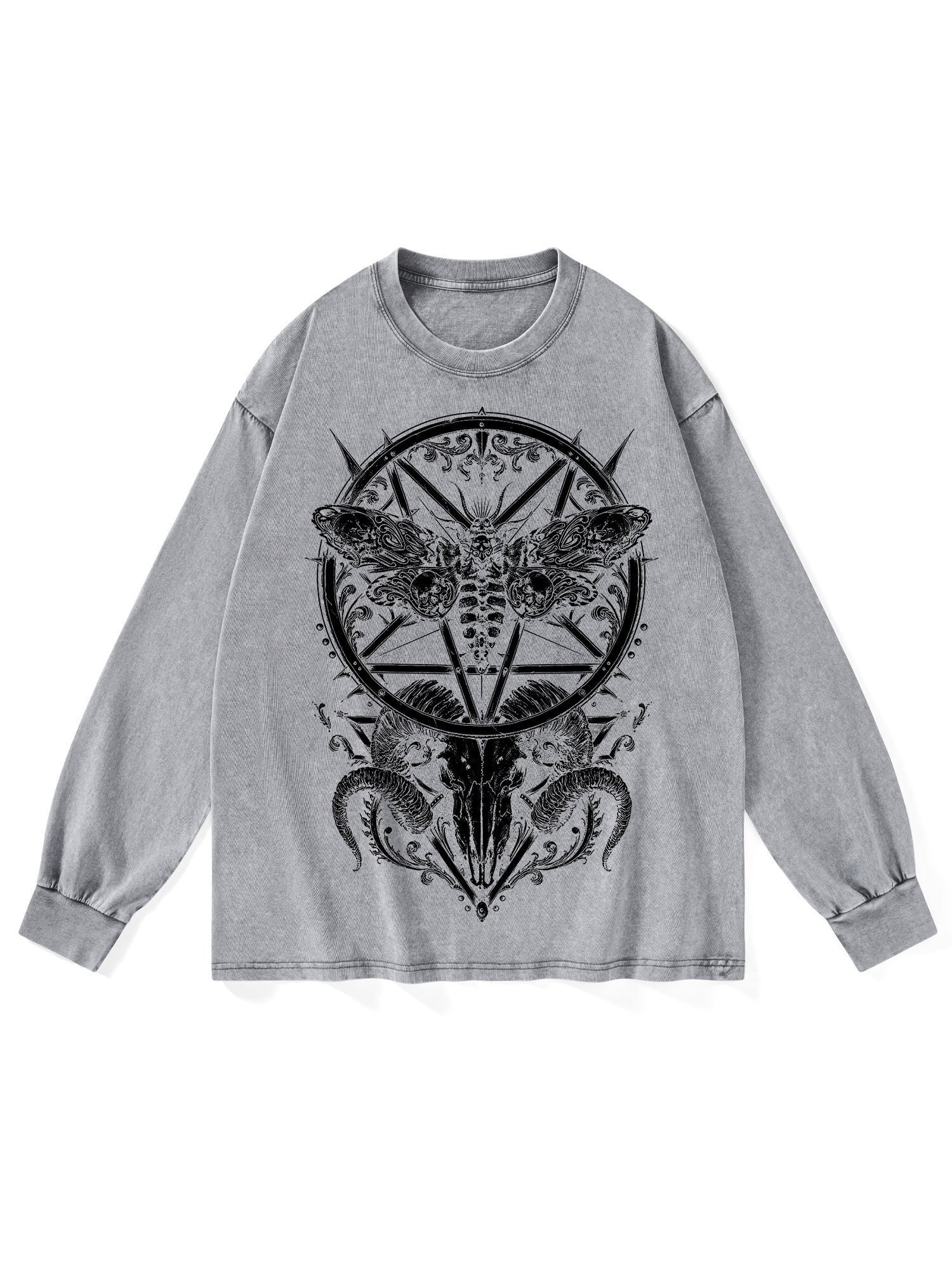 War Goat Washed Long Sleeves-ClassyOutlaw