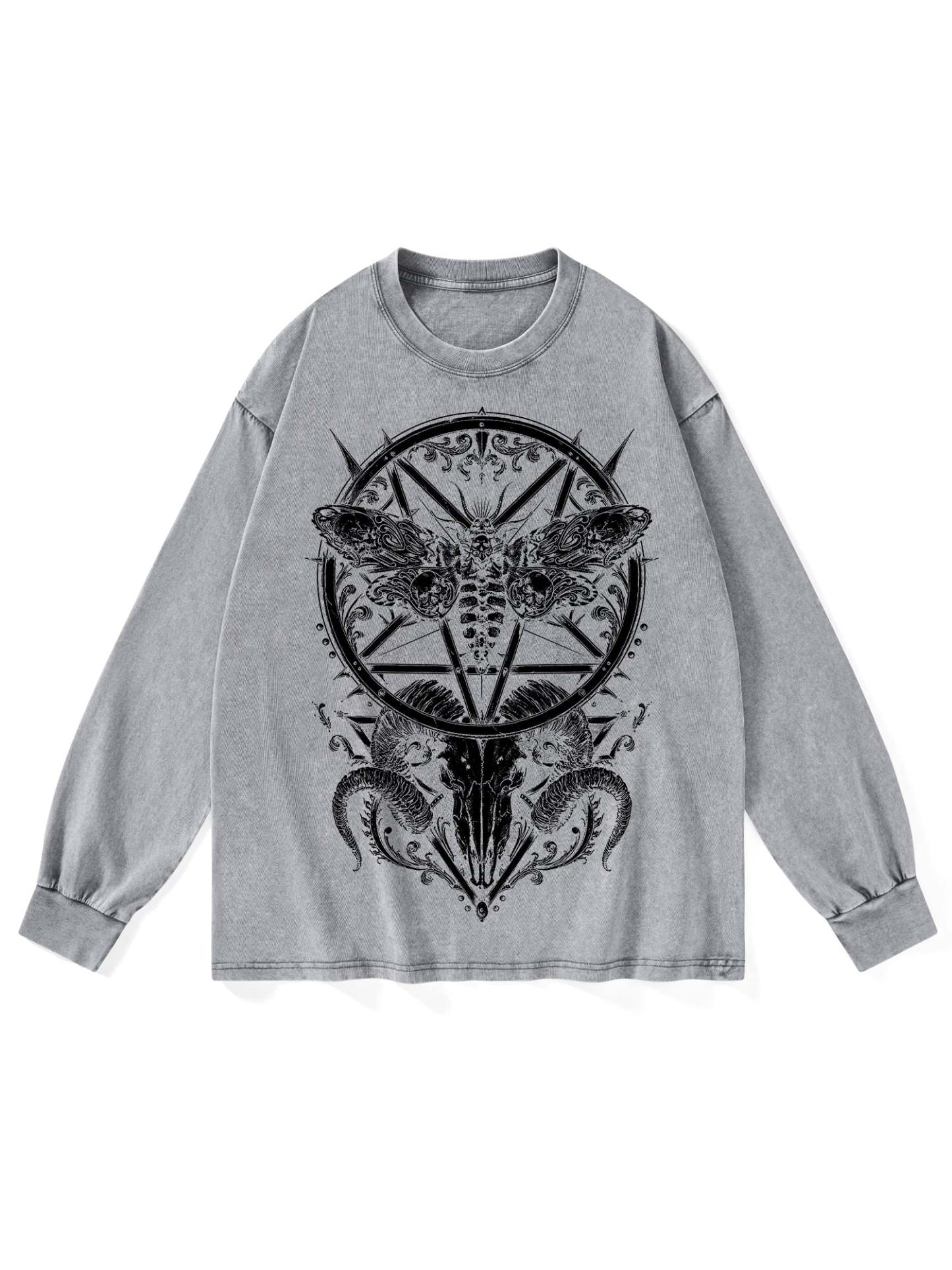 War Goat Washed Long Sleeves-ClassyOutlaw