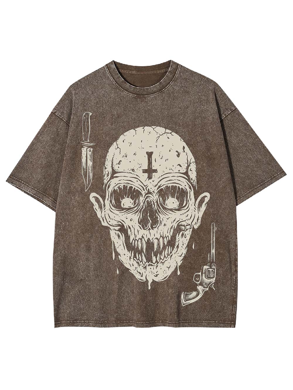 Sinister Skull Washed Tshirt