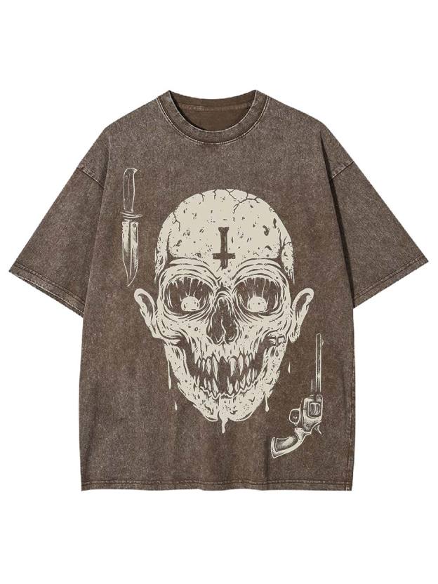 Sinister Skull Washed Tshirt