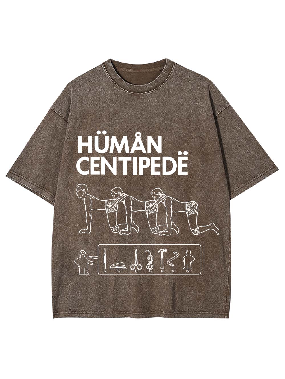 Human Centipede Assembly Washed Tshirt