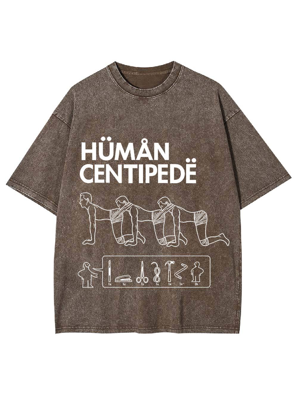 Human Centipede Assembly Washed Tshirt