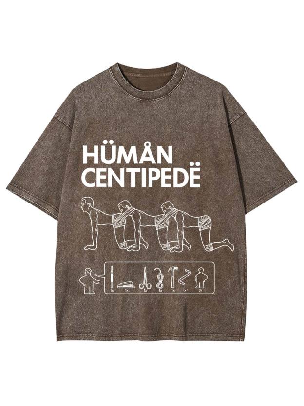 Human Centipede Assembly Washed Tshirt