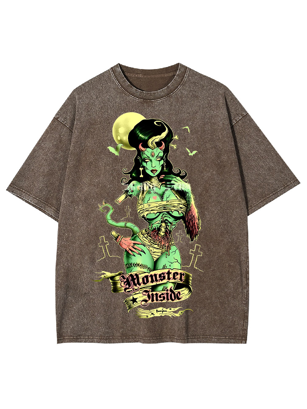 Monster Inside Washed Tshirt