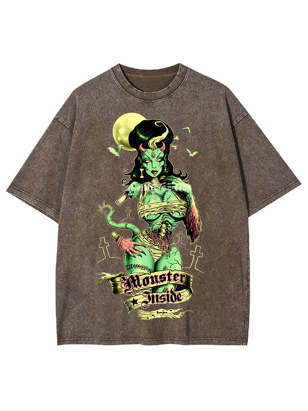Monster Inside Washed Tshirt