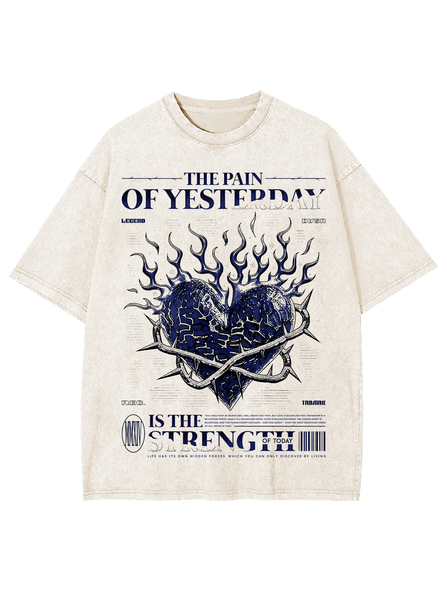 The Pain Of Yesterday Washed Tshirt