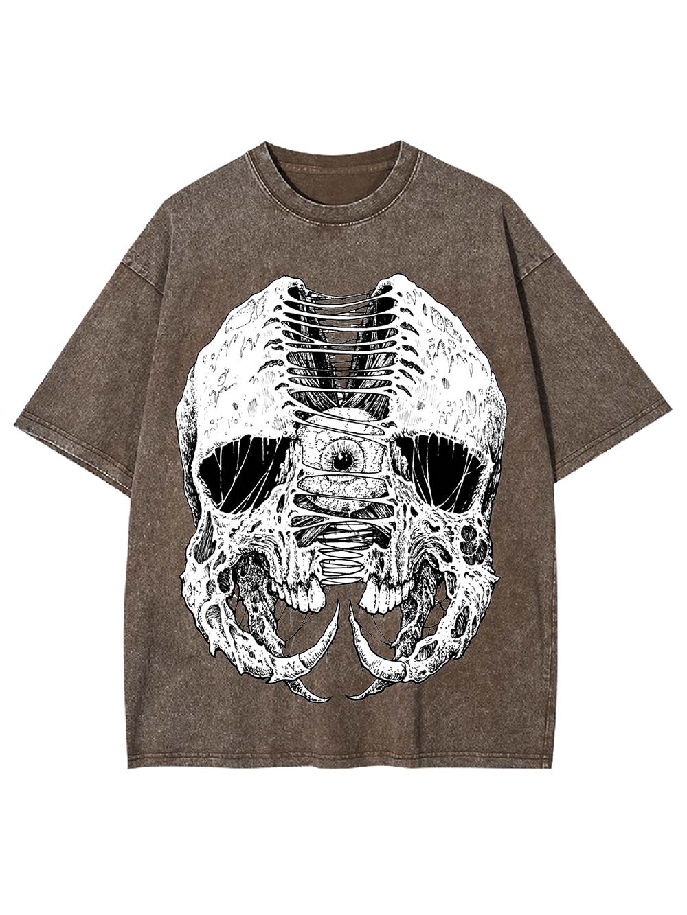 Laced Skull Washed Tshirt