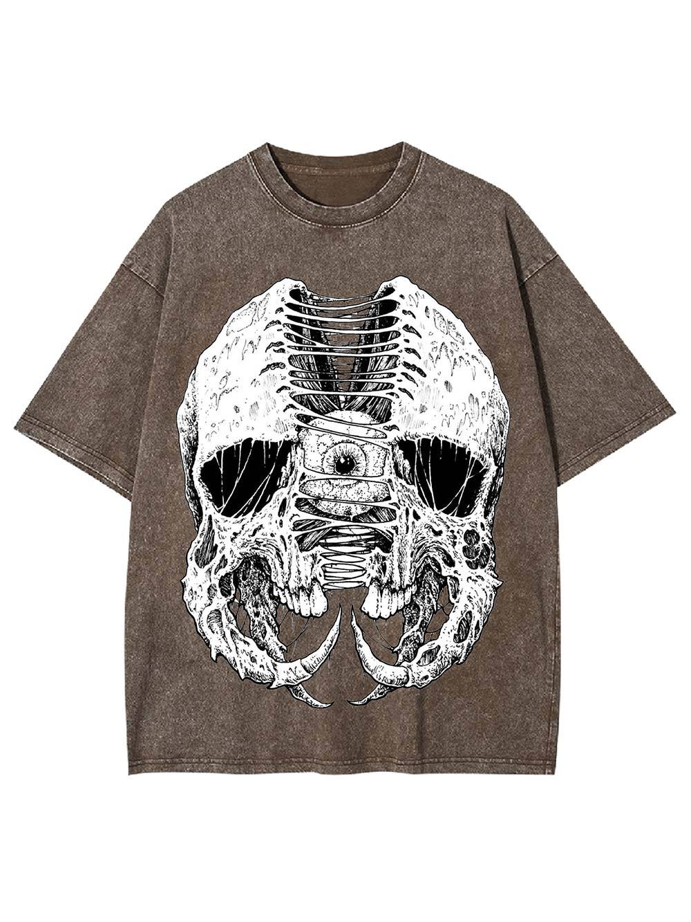 Laced Skull Washed Tshirt
