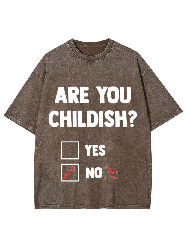 Are You Childish? Washed Tshirt