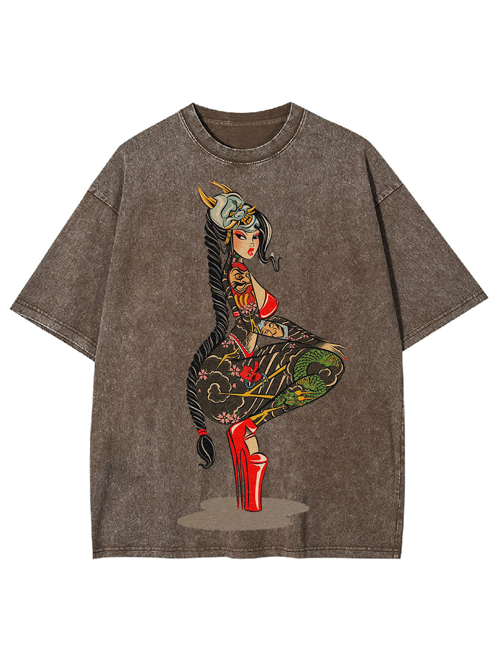 Tattooed Warrior Washed Tshirt