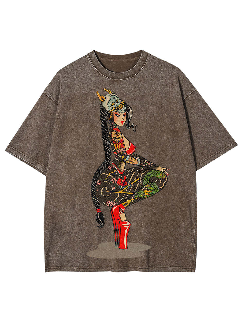 Tattooed Warrior Washed Tshirt