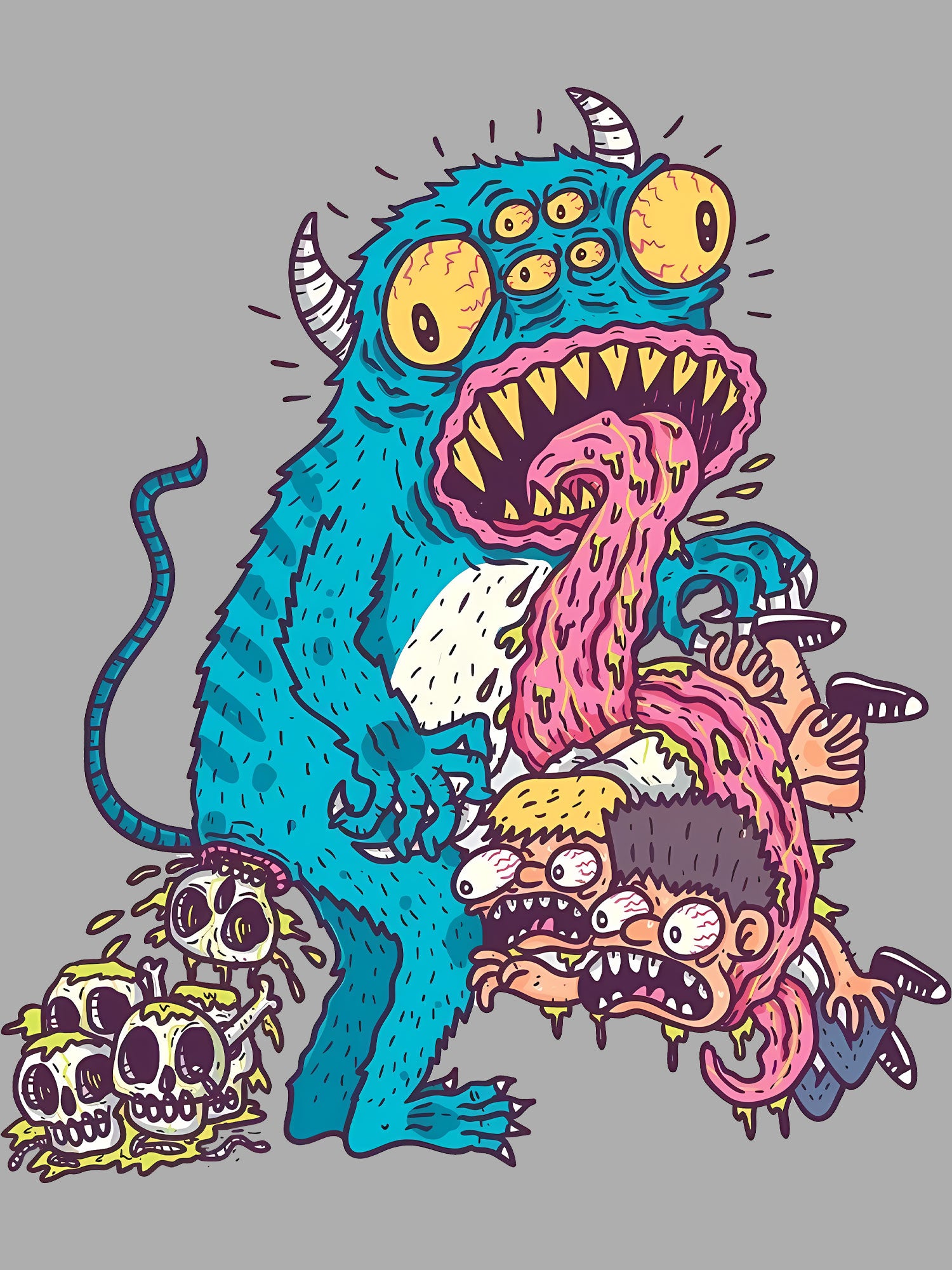 Horror Monster Washed Tshirt