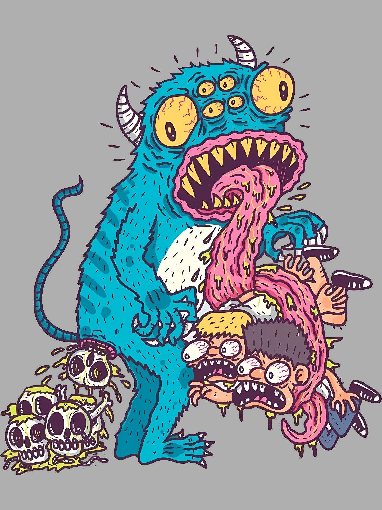 Horror Monster Washed Tshirt