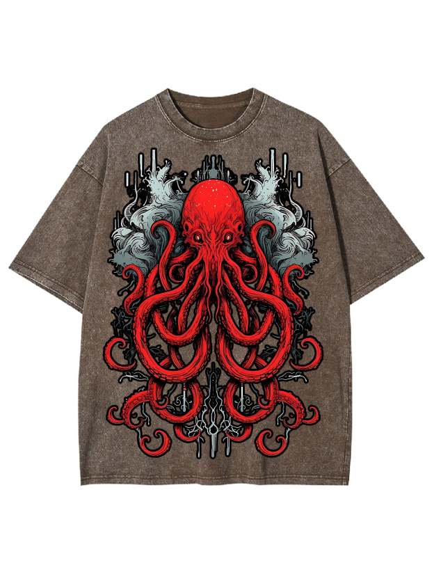 Abyssal Sea Monster Washed Tshirt