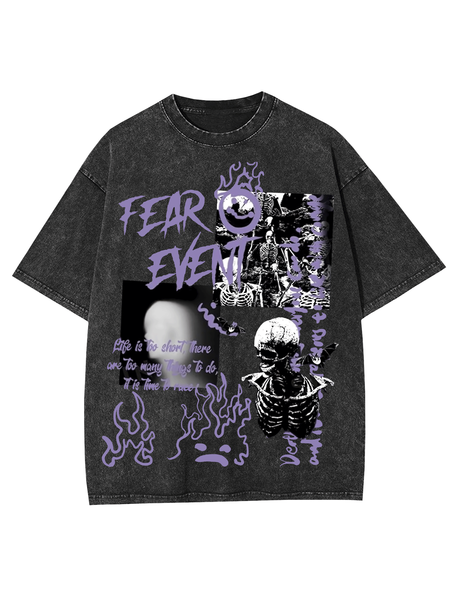 Fear Event Washed Tshirt-ClassyOutlaw
