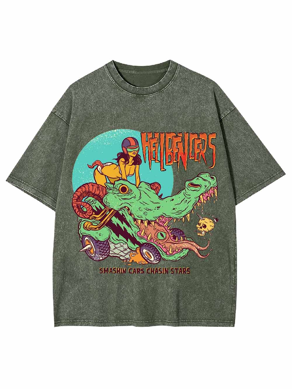 SMASHIN CARS CHASIN IS STARS WASHED TSHIRT