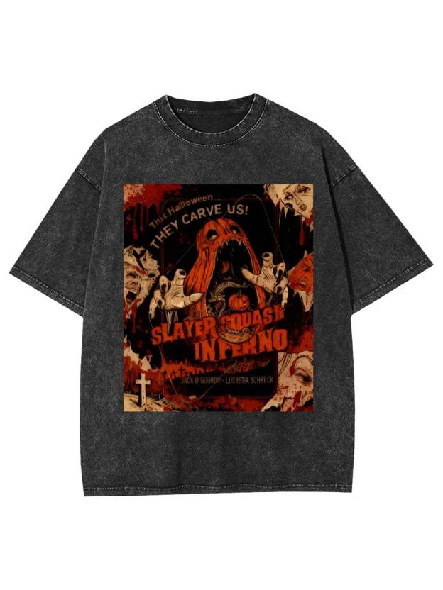Slayer Squash Inferno Washed Tshirt