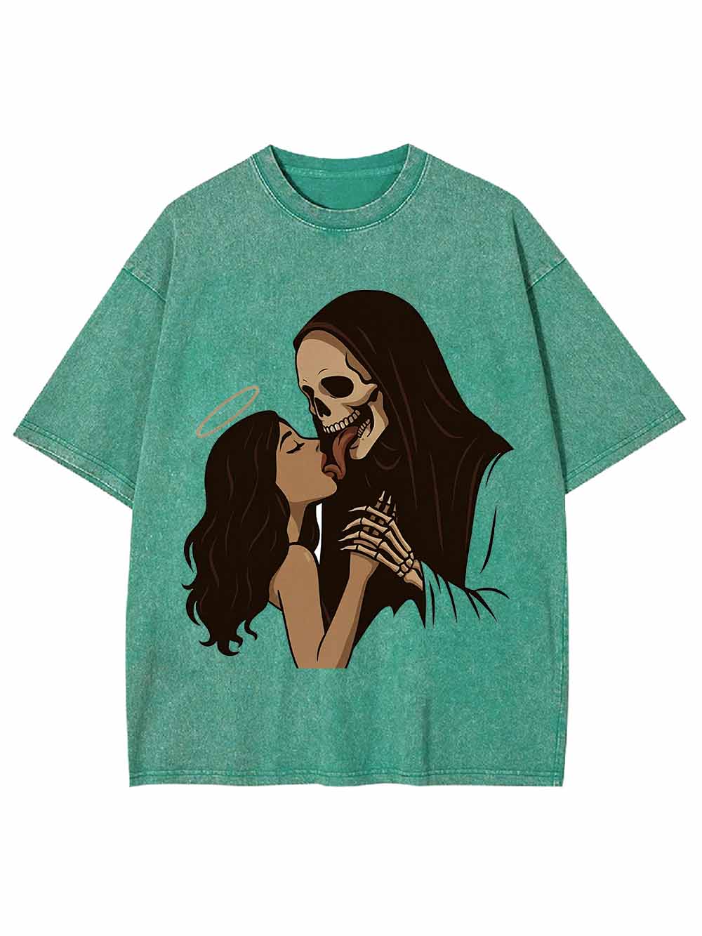 Angels And Skulls Washed Tshirt