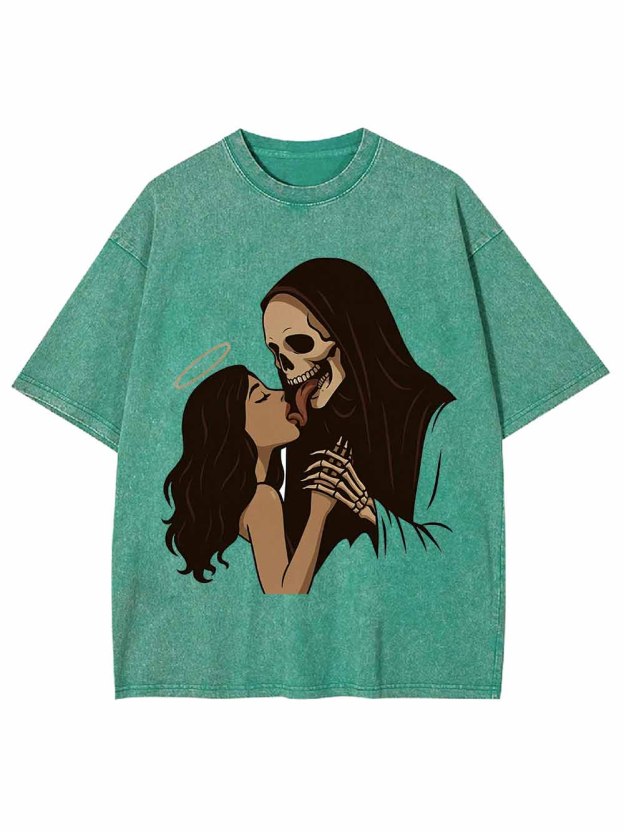 Angels And Skulls Washed Tshirt