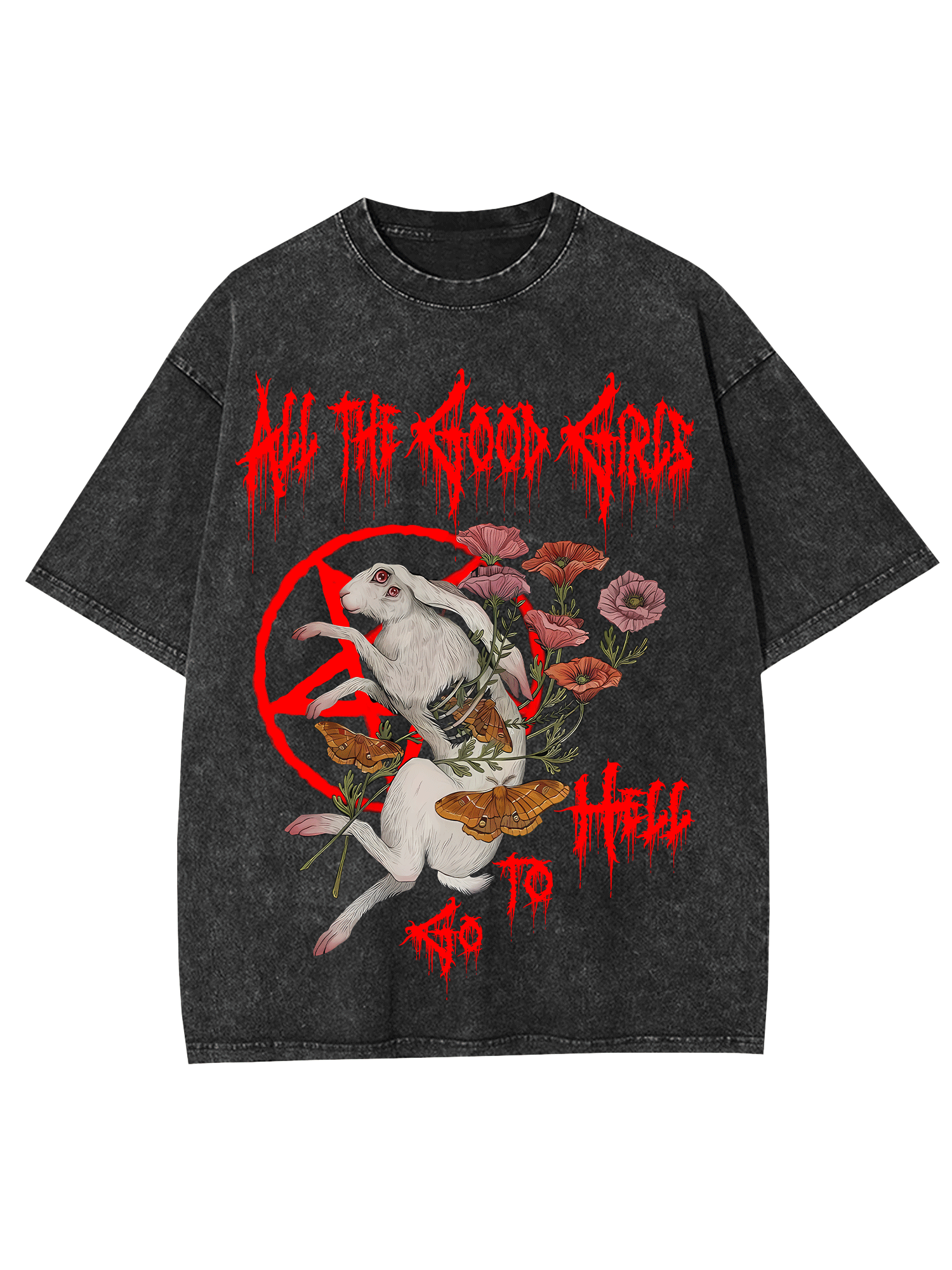 All The Good Girls Go To Hell Washed Tshirt