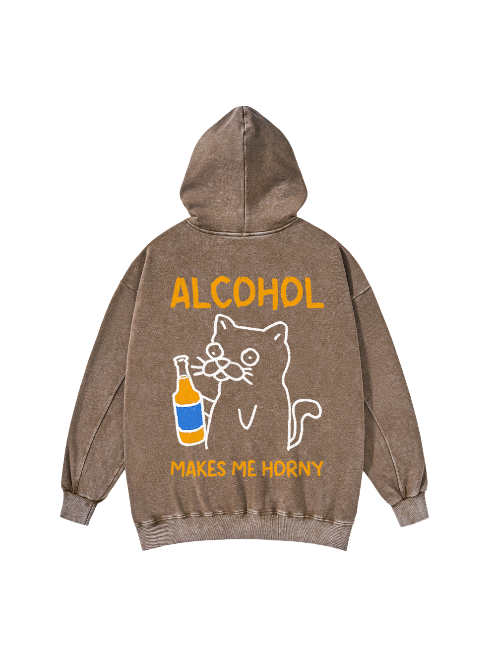 ALCOHOL MAKES ME HORNY WASHED HOODIE