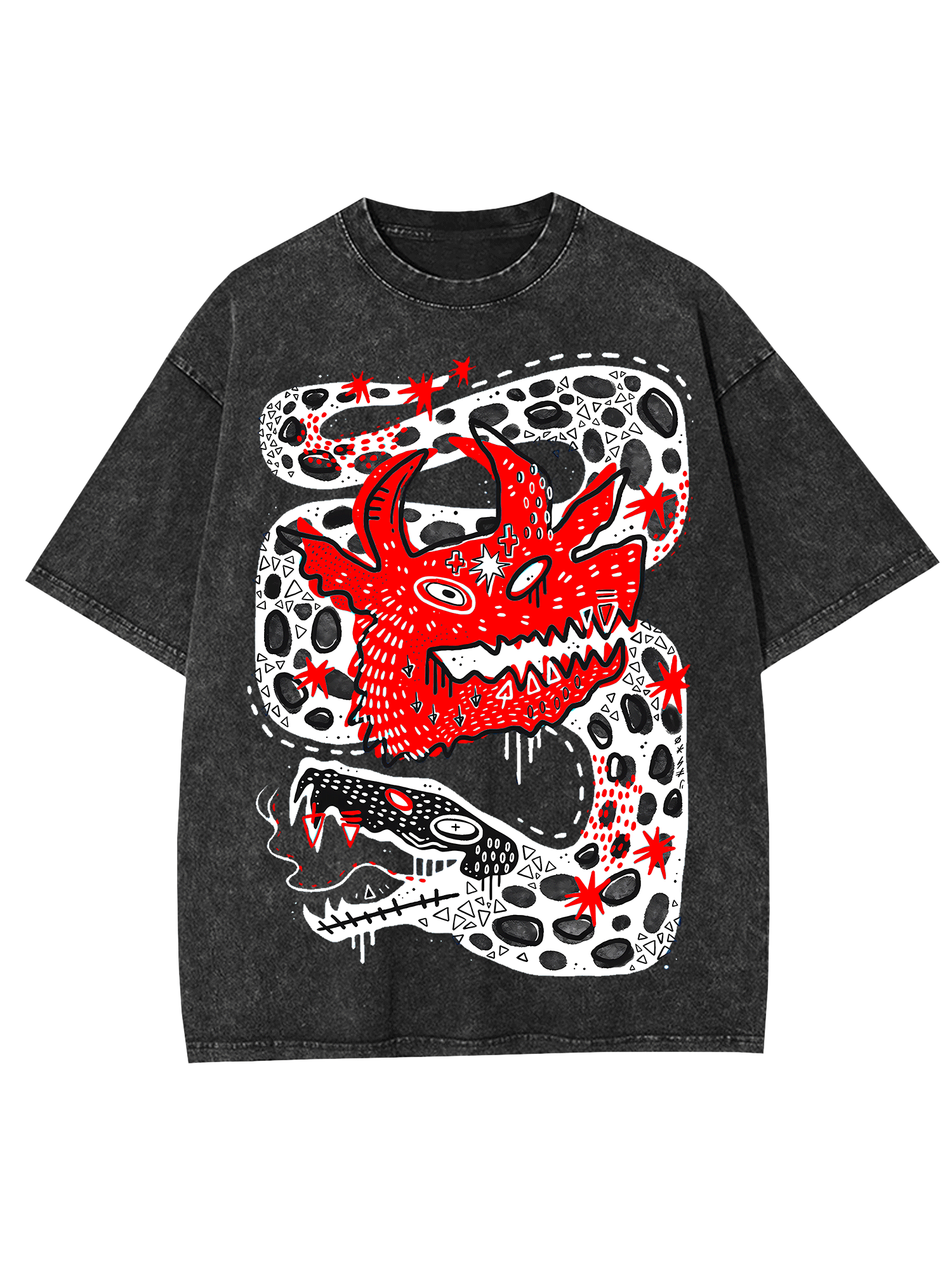 Dragon Washed Tshirt-ClassyOutlaw