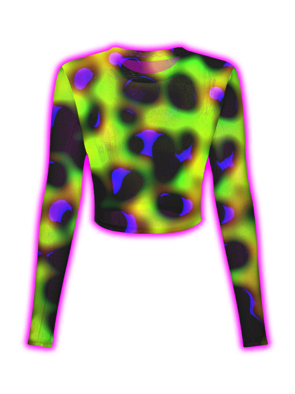 Cyber Glow Bubble Texture Mesh Top