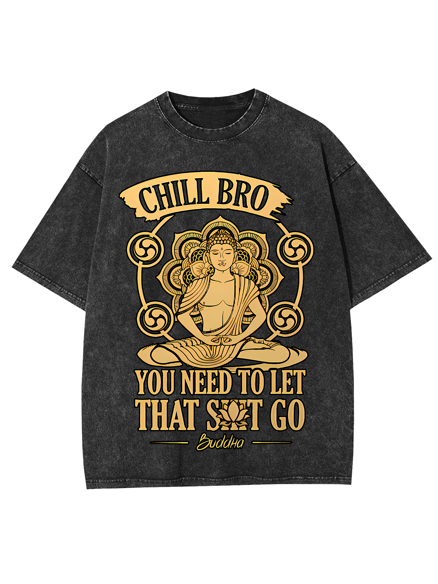 Chill Bro Washed Tshirt-ClassyOutlaw