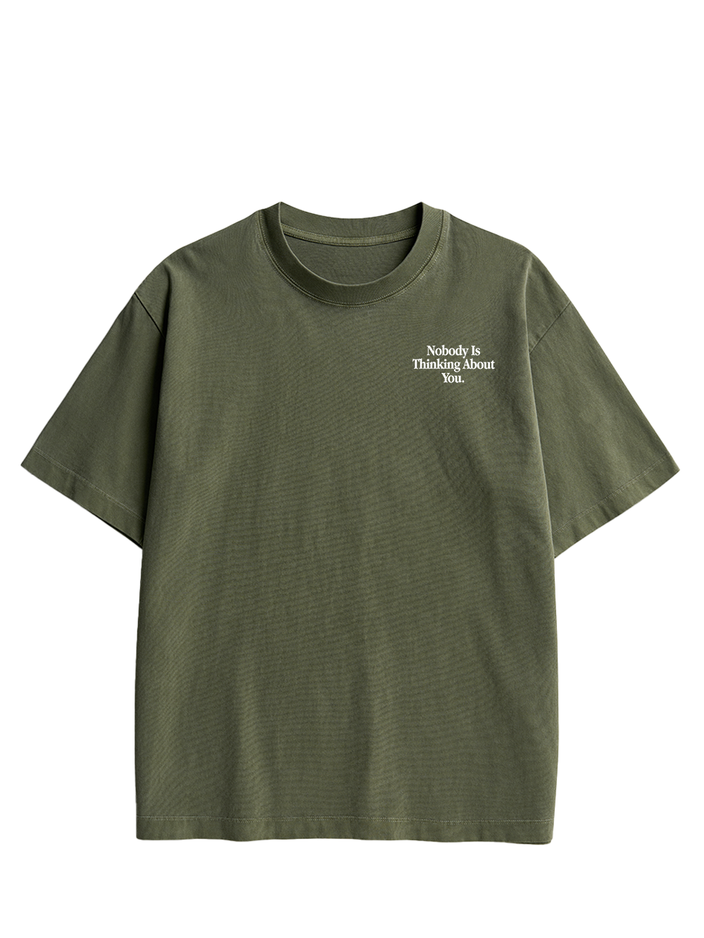 NOBODY IS THINKING ABOUT YOU DOUBLE SIDED PRINT WASHED TSHIRT