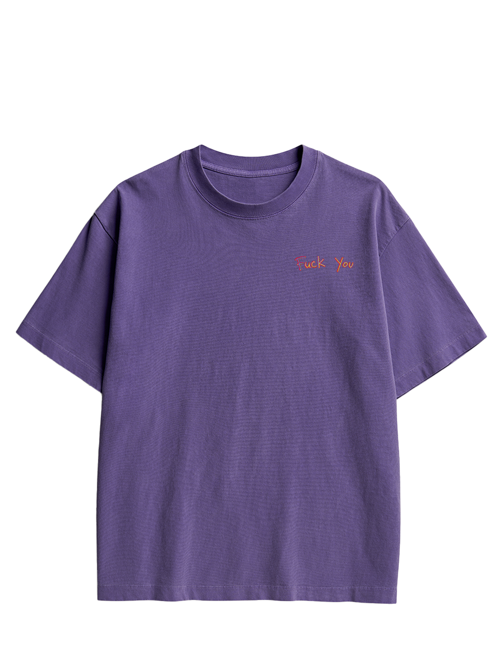 FUCK YOU THIS MUCH DOUBLE SIDED PRINT WASHED TSHIRT