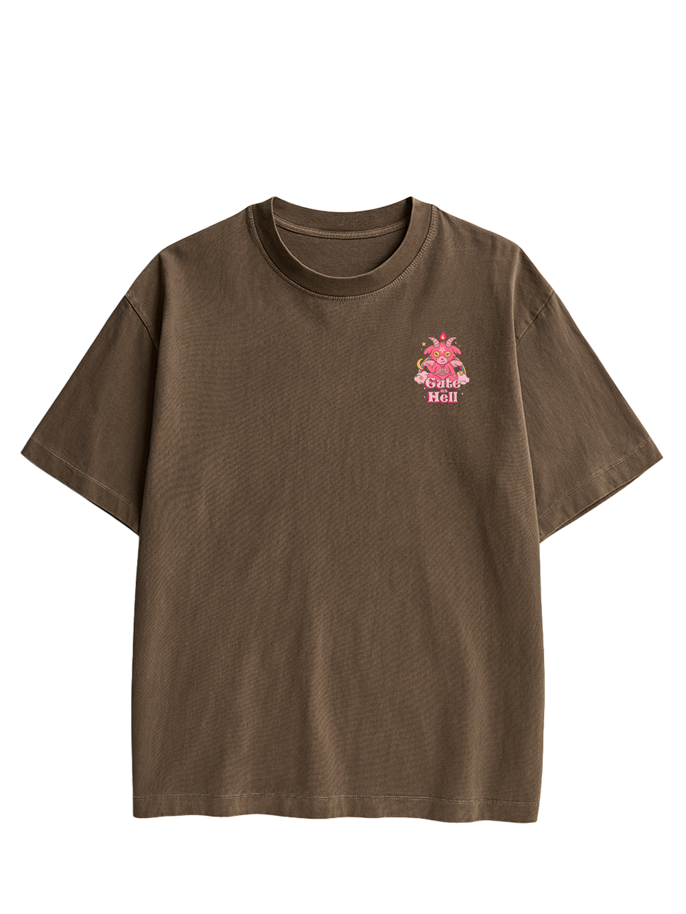 CUTE AS HELL DOUBLE SIDED PRINT WASHED TSHIRT