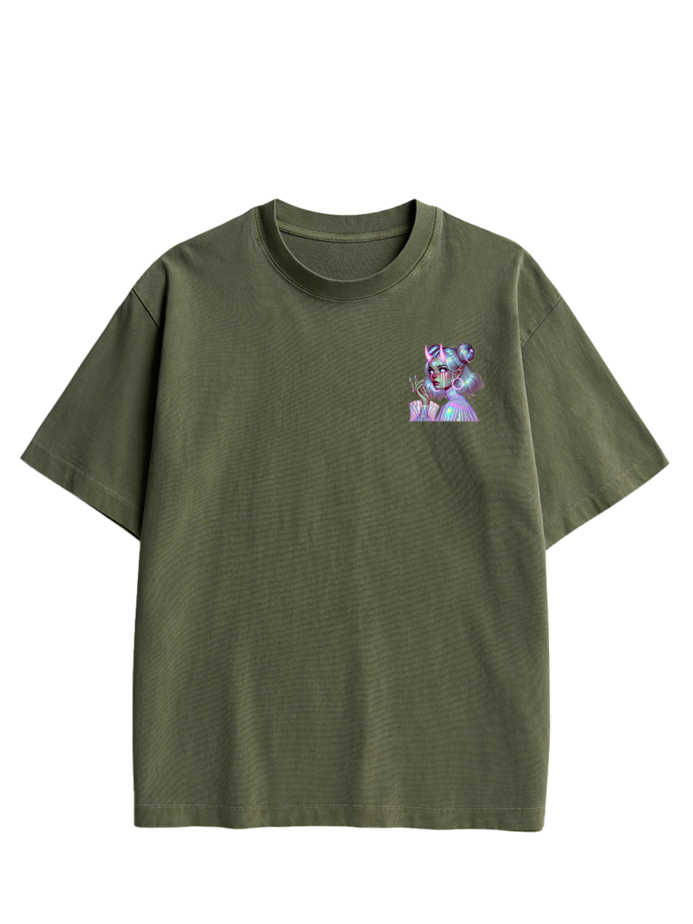 NEON DREAMSCAPE DOUBLE SIDED PRINT WASHED TSHIRT
