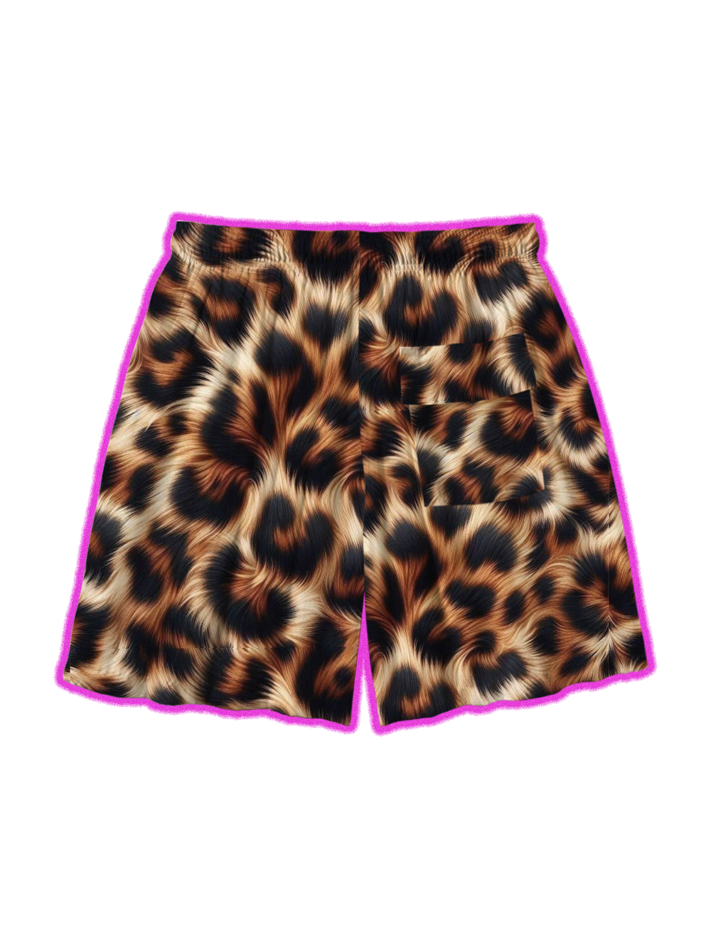 LEOPARD FUR ALL OVER PRINT SHORTS