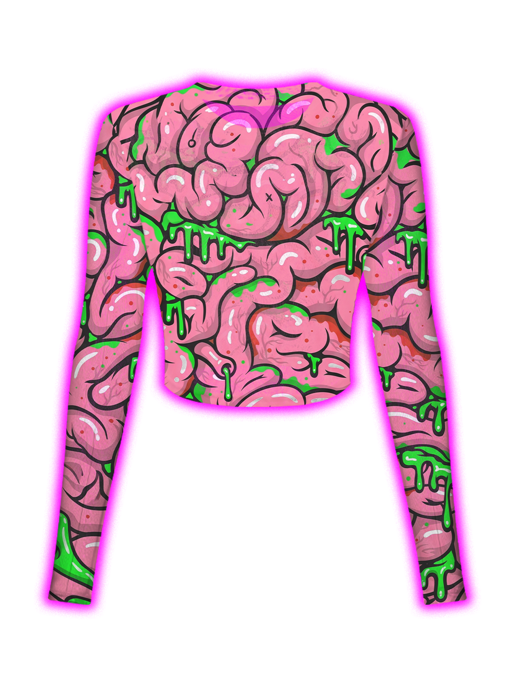 SLIMY BRAINS PINK MESH TOP